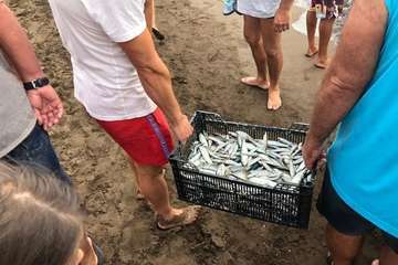 Chinchorro y varada del pescado pasados por agua (Foto TA)